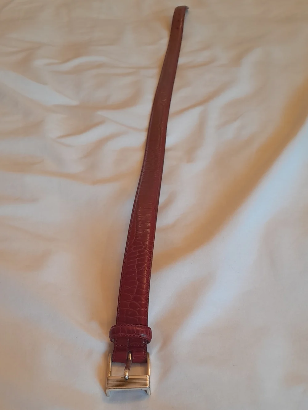 Ralph Lauren Leather Belt - Maroon, XL